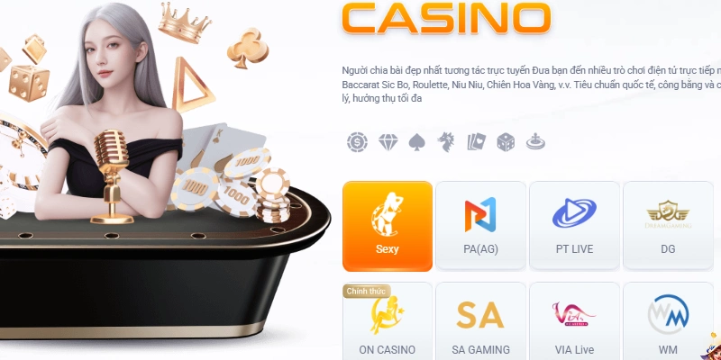 Giải trí hấp dẫn cùng nhiều bàn cược Casino phát trực tiếp 